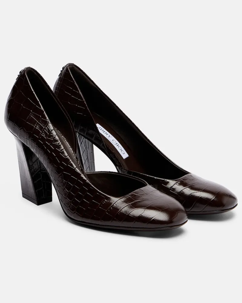Jimmy Choo Pumps Farren 85 aus Leder Braun
