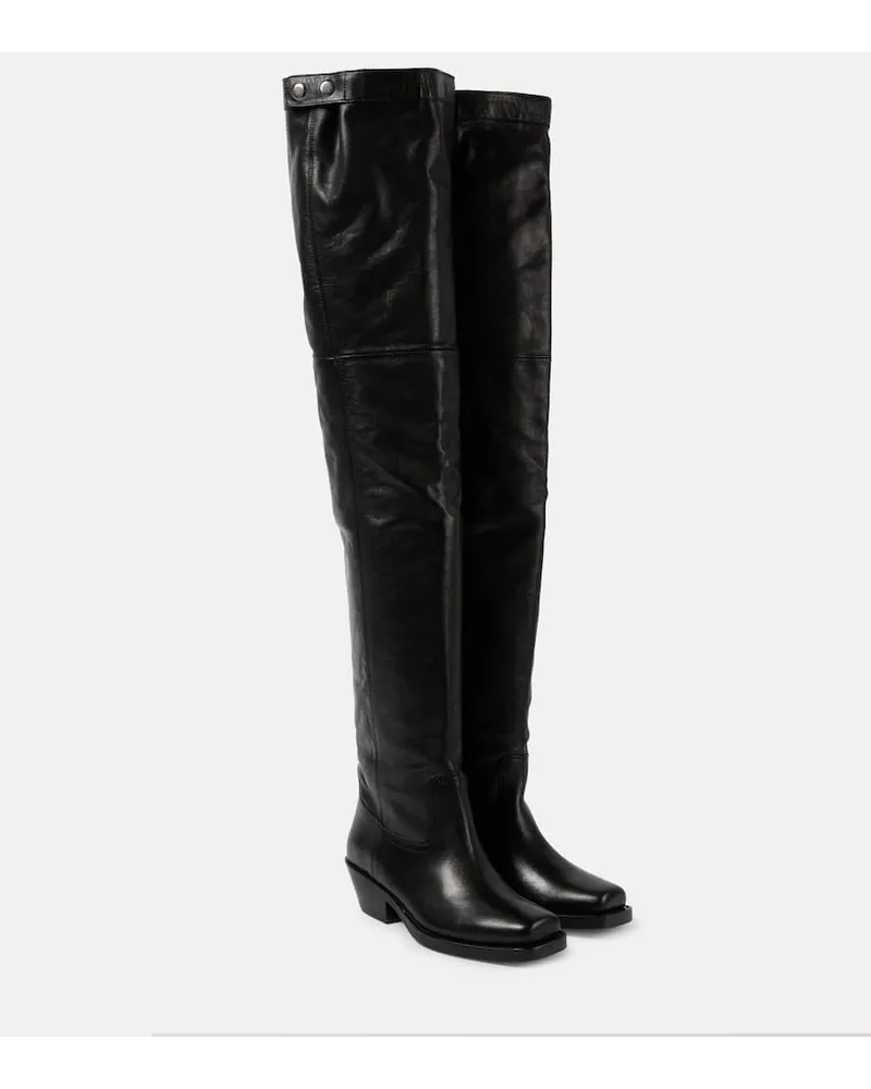 Isabel Marant Stiefel Amati aus Leder Schwarz
