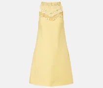Minikleid aus Crepe Couture mit Kristallen