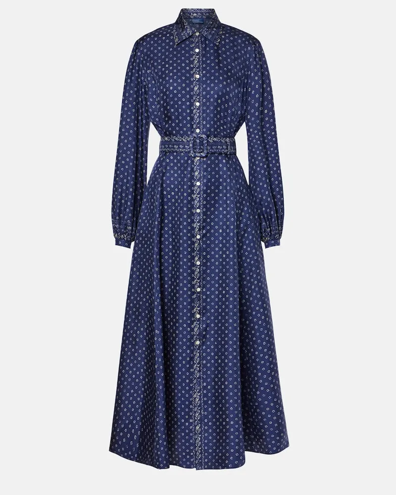 Ralph Lauren Midikleid aus Seide Multicolor