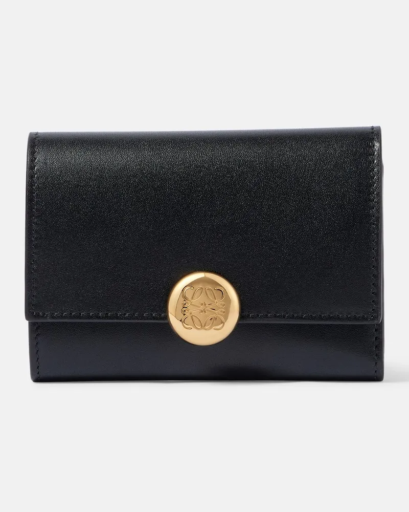 Loewe Portemonnaie Pebble aus Leder Schwarz