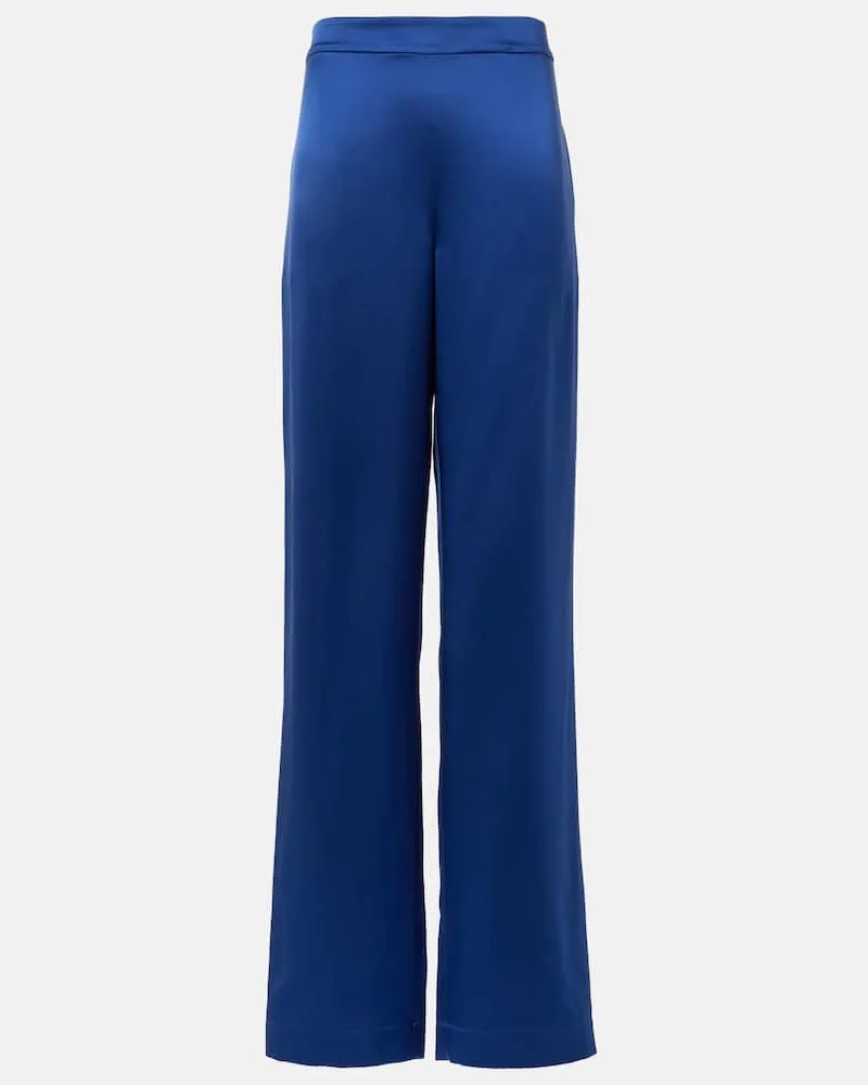Joseph Gerade Hose New Sahel aus Seide Blau