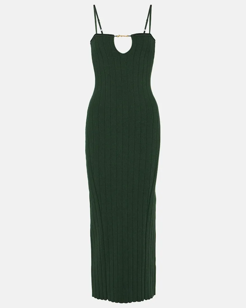 Jacquemus Midikleid La Robe Sierra Bretelles Grün