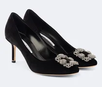 Pumps Hangisi 70 aus Samt mit Kristallen