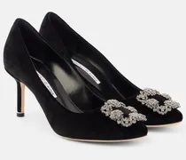 Pumps Hangisi 70 aus Samt mit Kristallen