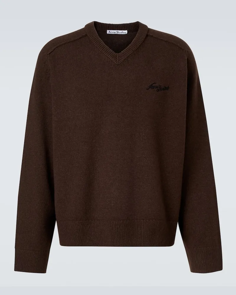 Acne Studios Pullover aus Wolle und Yakwolle Braun