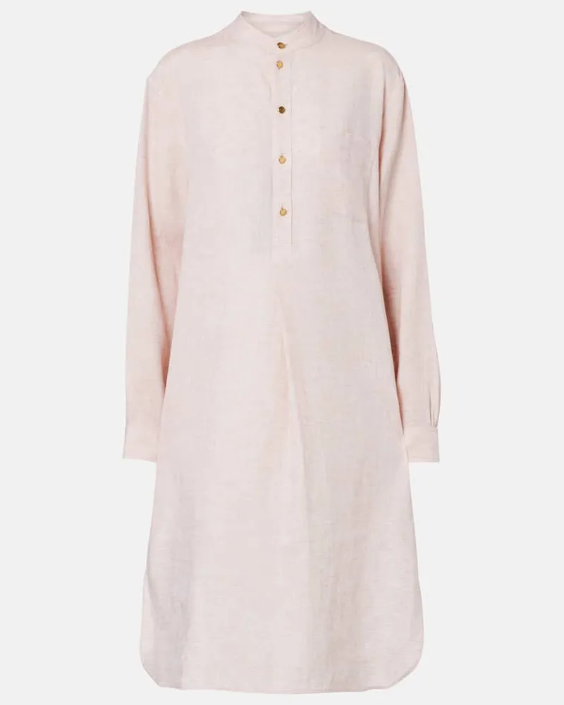 Loro Piana Tunika Catlin aus Leinen Pink