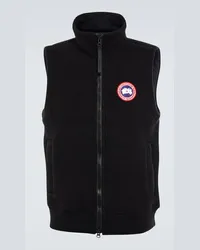 Canada Goose Weste Mersey aus Fleece Schwarz