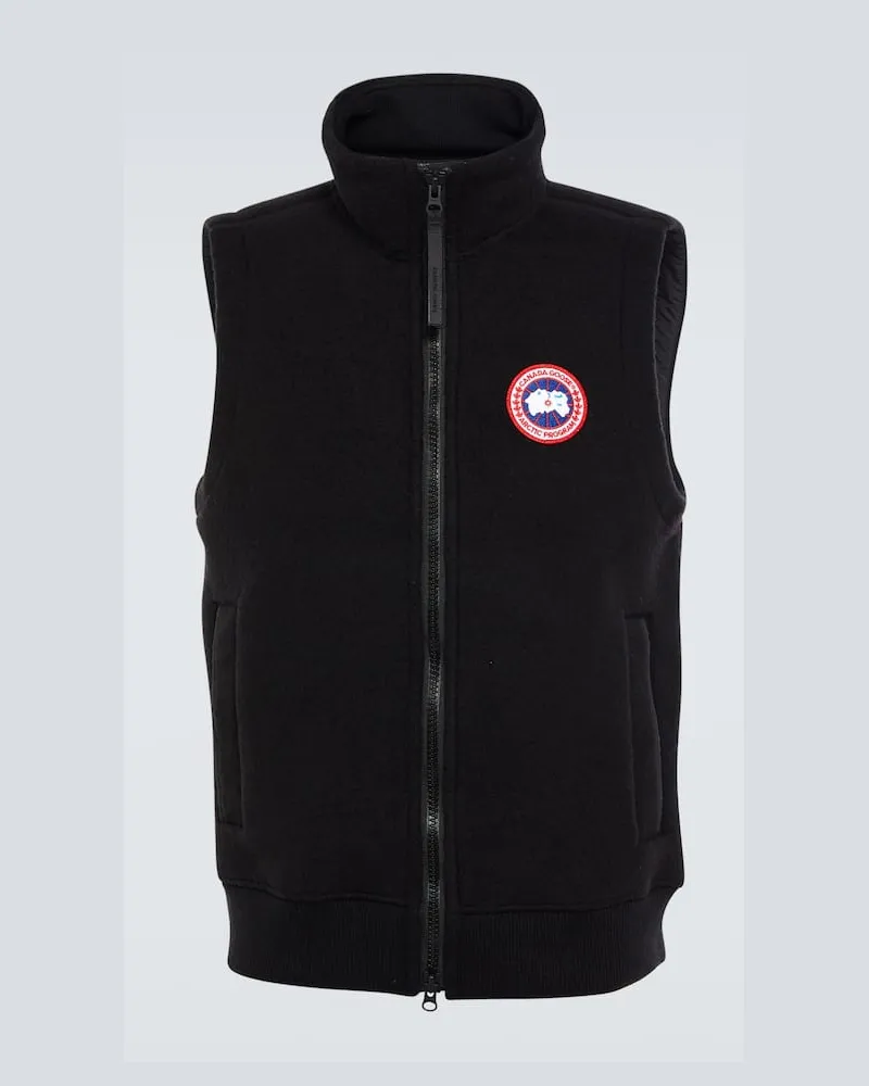 Canada Goose Weste Mersey aus Fleece Schwarz
