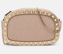Schultertasche Rockstud VLogo Mini aus Canvas