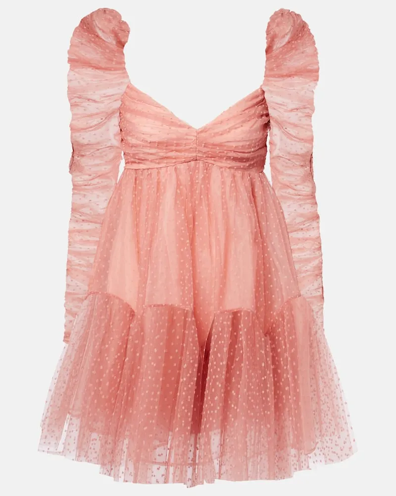 Zimmermann Minikleid aus Tüll Pink