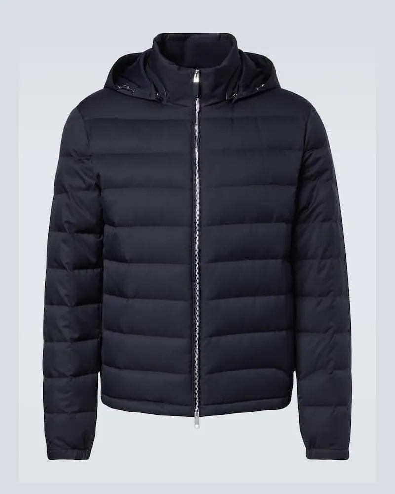 Ermenegildo Zegna Daunenjacke aus Twill Blau