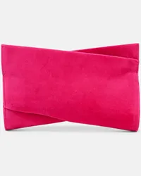 Christian Louboutin Clutch Loubitwist Small aus Samt Pink