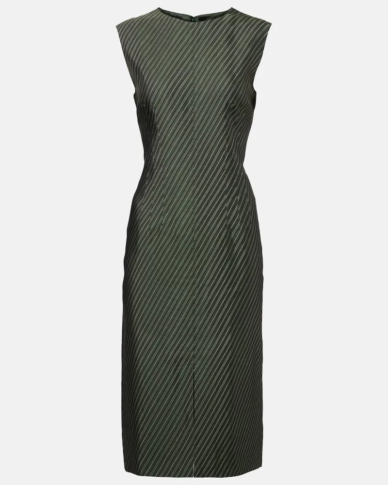 Dries van Noten Midikleid Delina Grün