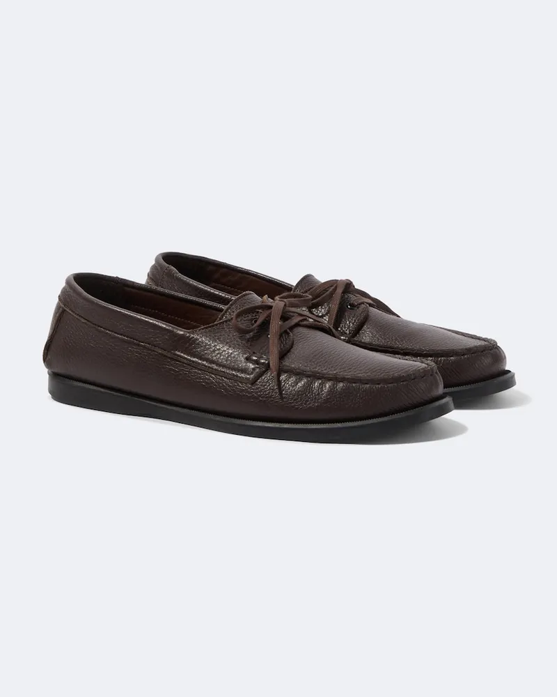 SAMAN AMEL Segelschuhe City Moc aus Leder Braun