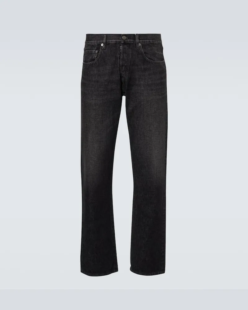 Maison Margiela Mid-Rise Straight Jeans Schwarz