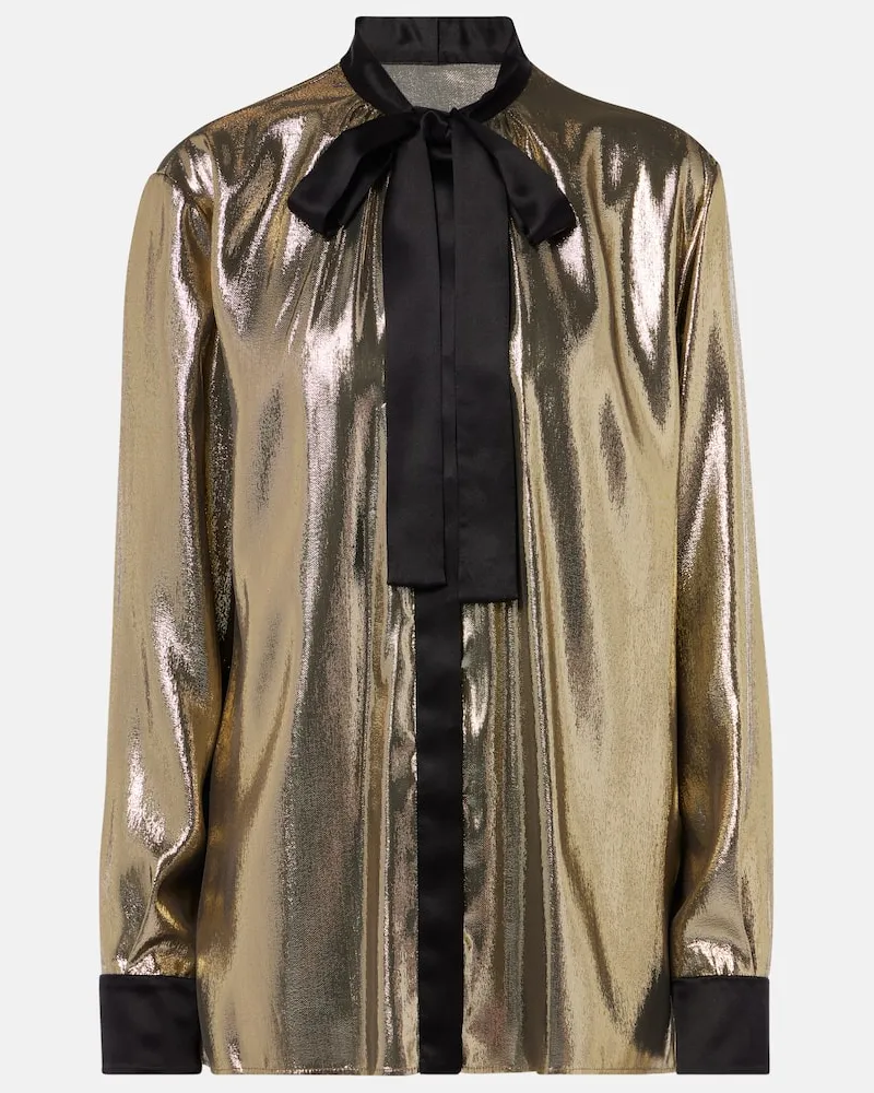 Dolce & Gabbana Bluse aus Lamé Gold