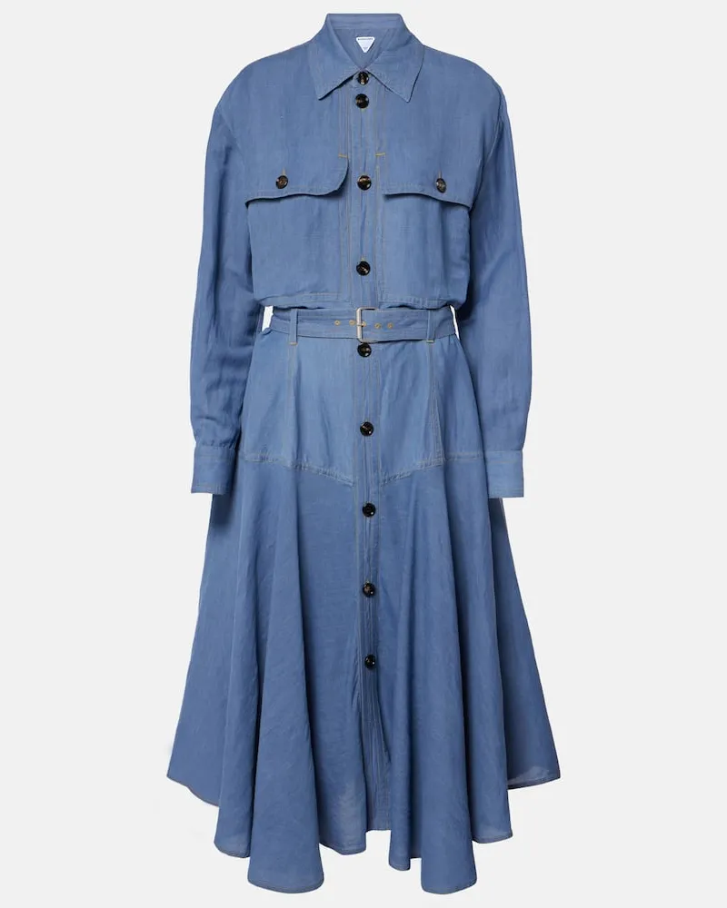 Bottega Veneta Hemdblusenkleid Blau