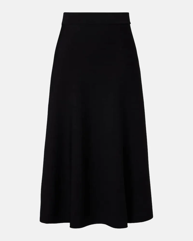 Max Mara Midirock Lazio aus Crêpe Schwarz