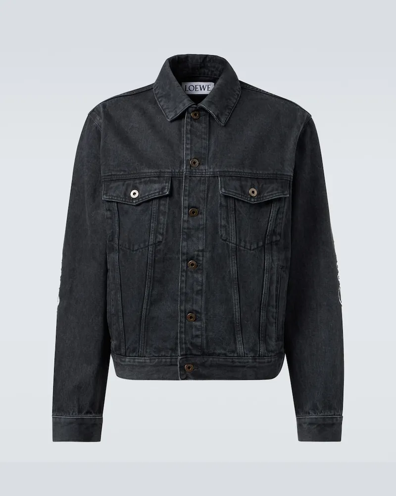 Loewe Jeansjacke Anagram Schwarz