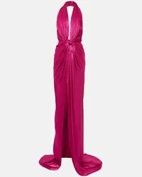 COSTARELLOS Robe Colette aus Satin Pink