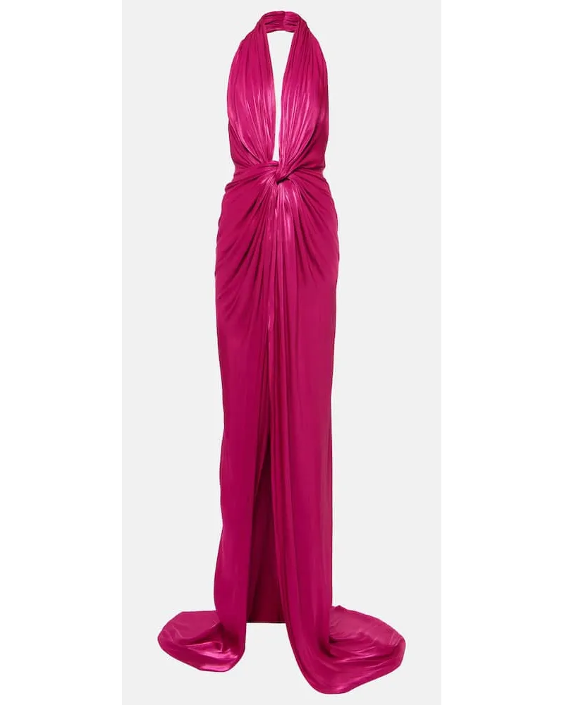 COSTARELLOS Robe Colette aus Satin Pink