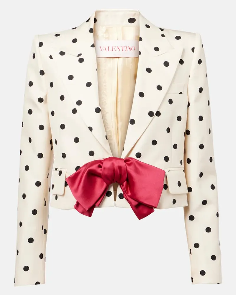 Valentino Garavani Cropped-Blazer aus Seide Weiã