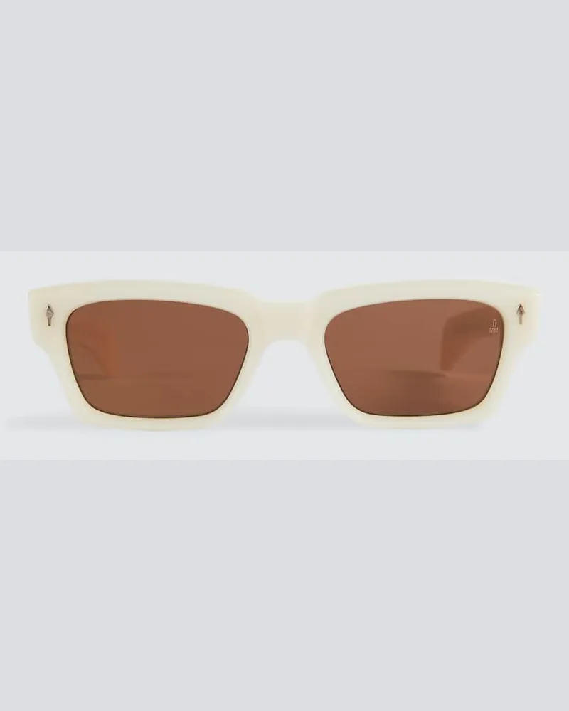 Jacques Marie Mage Eckige Sonnenbrille Ashcroft Weiß