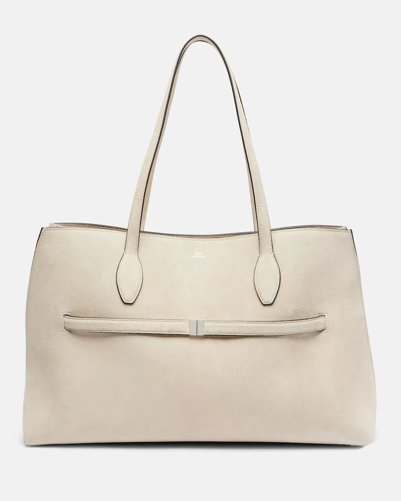 Totême Tote Bag Lounge Large aus Veloursleder Beige
