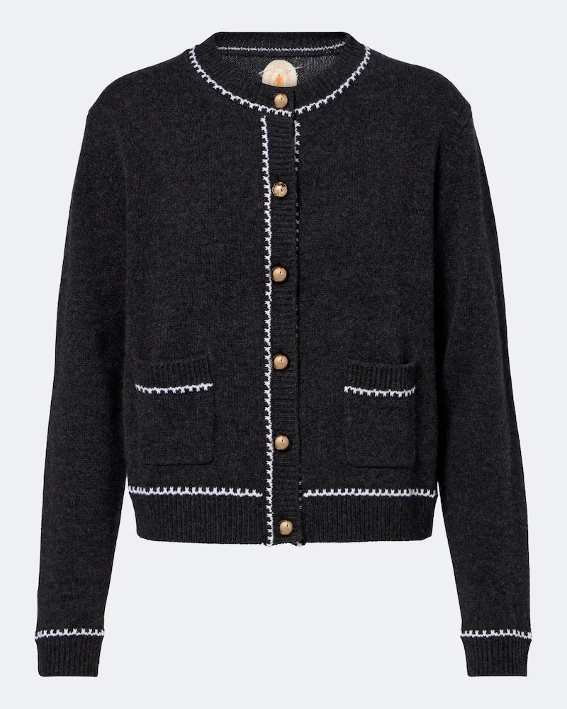 Jardin des Orangers Cardigan aus Schurwolle und Kaschmir Grau
