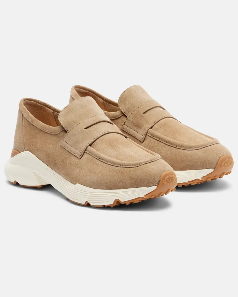 TOD'S Slip-Ons aus Veloursleder Beige