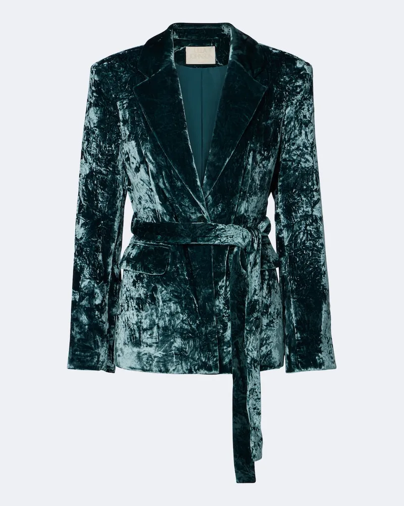 Ulla Johnson Blazer Ellery aus Samt Blau