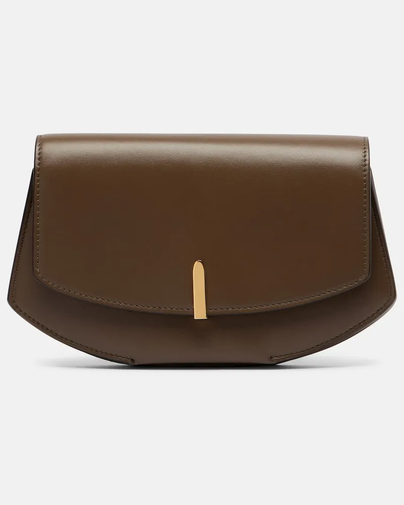 SAVETTE Clutch Florence aus Leder Grün