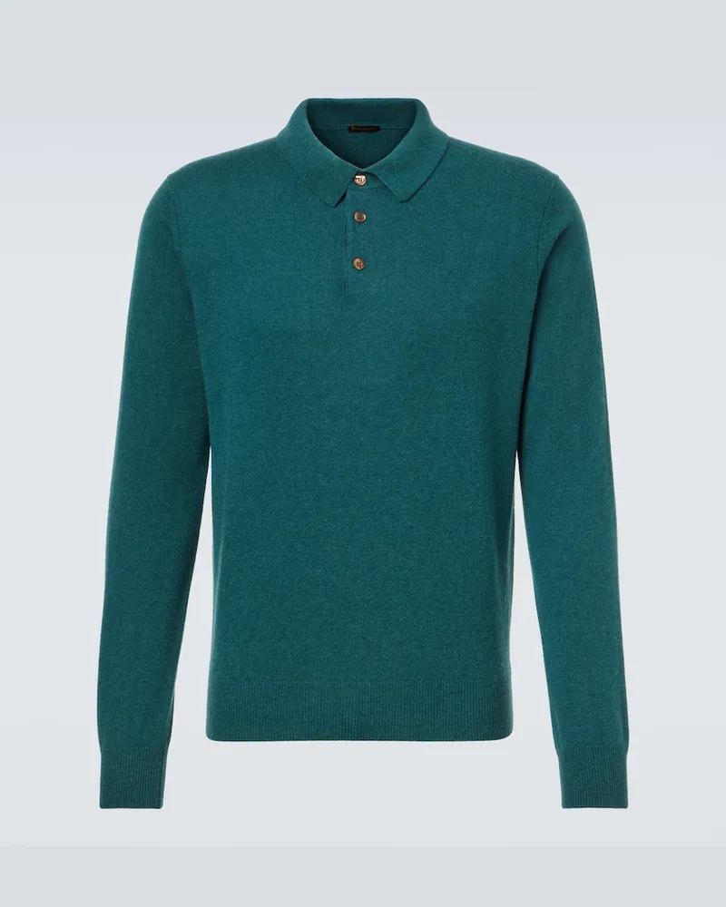 Rubinacci Polopullover aus Kaschmir Grün