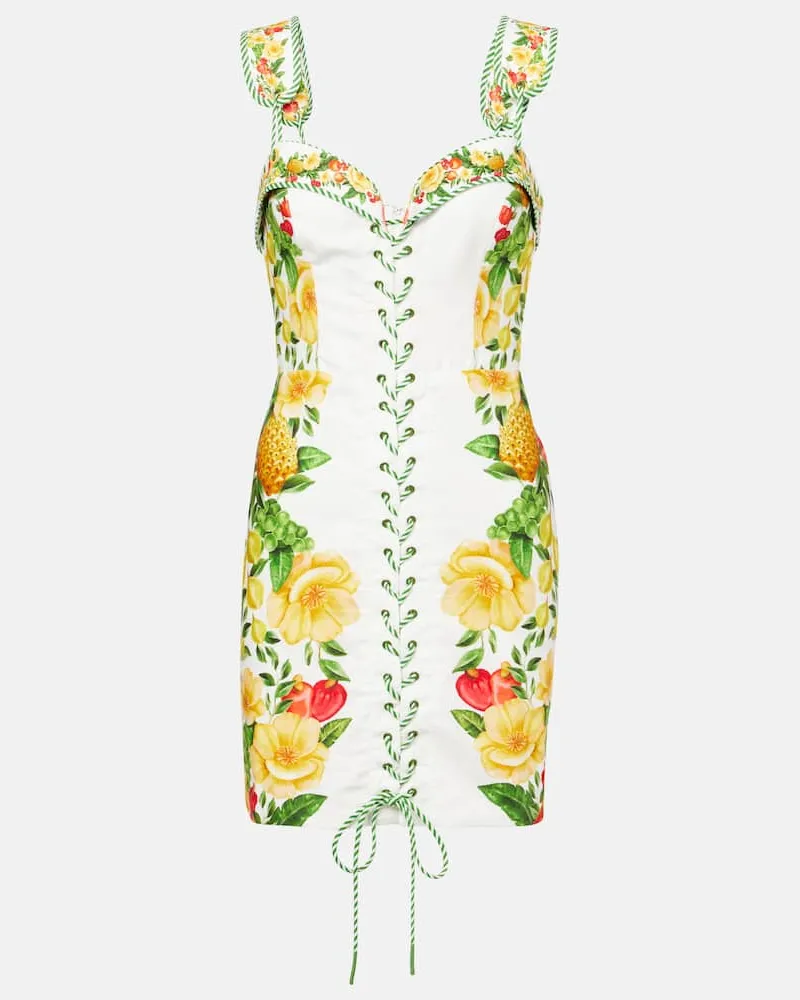 FARM Rio Minikleid aus einem Leinengemisch Multicolor