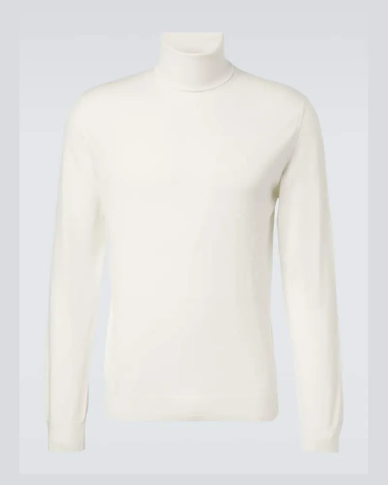 Slowear Rollkragenpullover aus Schurwolle Weiß