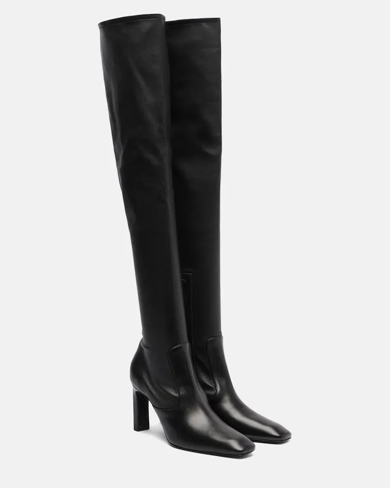 Totême Overknee-Stiefel aus Leder Schwarz