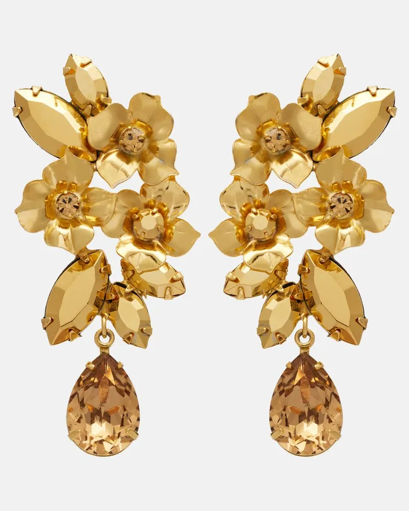 Jennifer Behr Ohrringe Fiore mit Kristallen Gold
