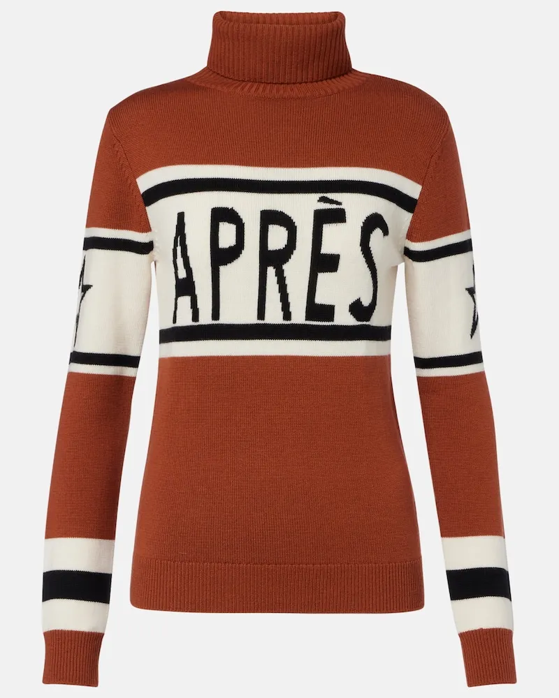 Perfect Moment Pullover Schild aus Wolle Braun