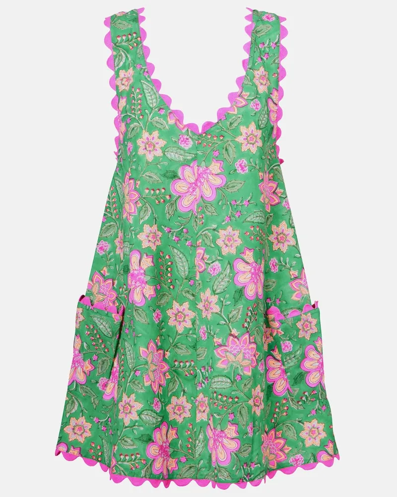 Juliet Dunn Bedrucktes Minikleid aus Baumwolle Multicolor
