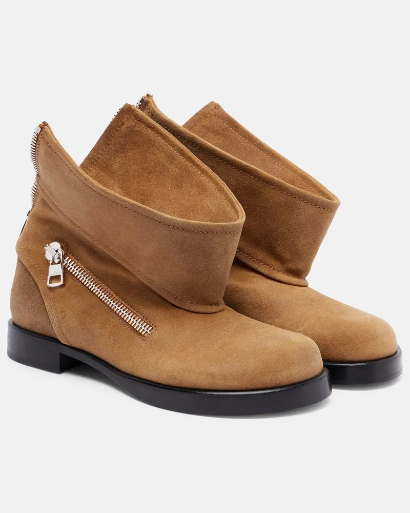 J.W.Anderson Ankle Boots aus Veloursleder Braun