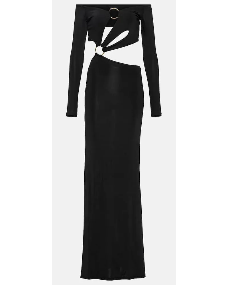 Louisa Ballou Maxikleid aus Jersey Schwarz