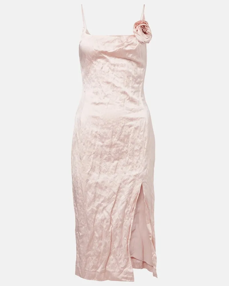 Blumarine Midikleid aus Satin Pink