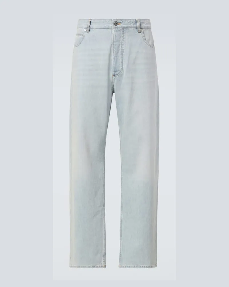 Bottega Veneta Mid-Rise Wide-Leg Jeans Blau
