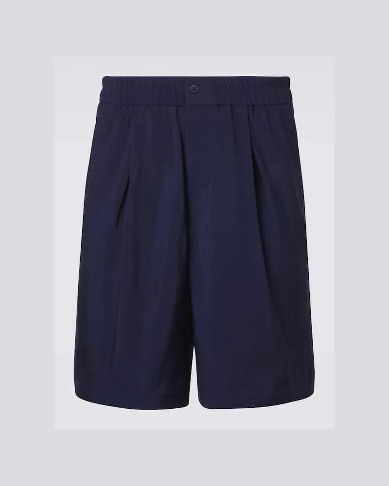 Giorgio Armani Bermuda-Shorts Natté Blau
