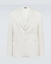 Giorgio Armani Blazer aus einem Seidengemisch Weiss