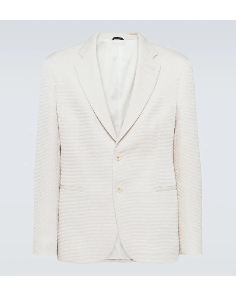 Giorgio Armani Blazer aus einem Seidengemisch Weiss