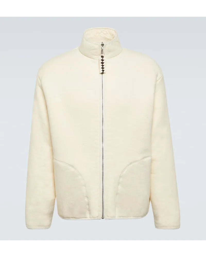 Jil Sander Jacke aus Baumwoll-Fleece Beige