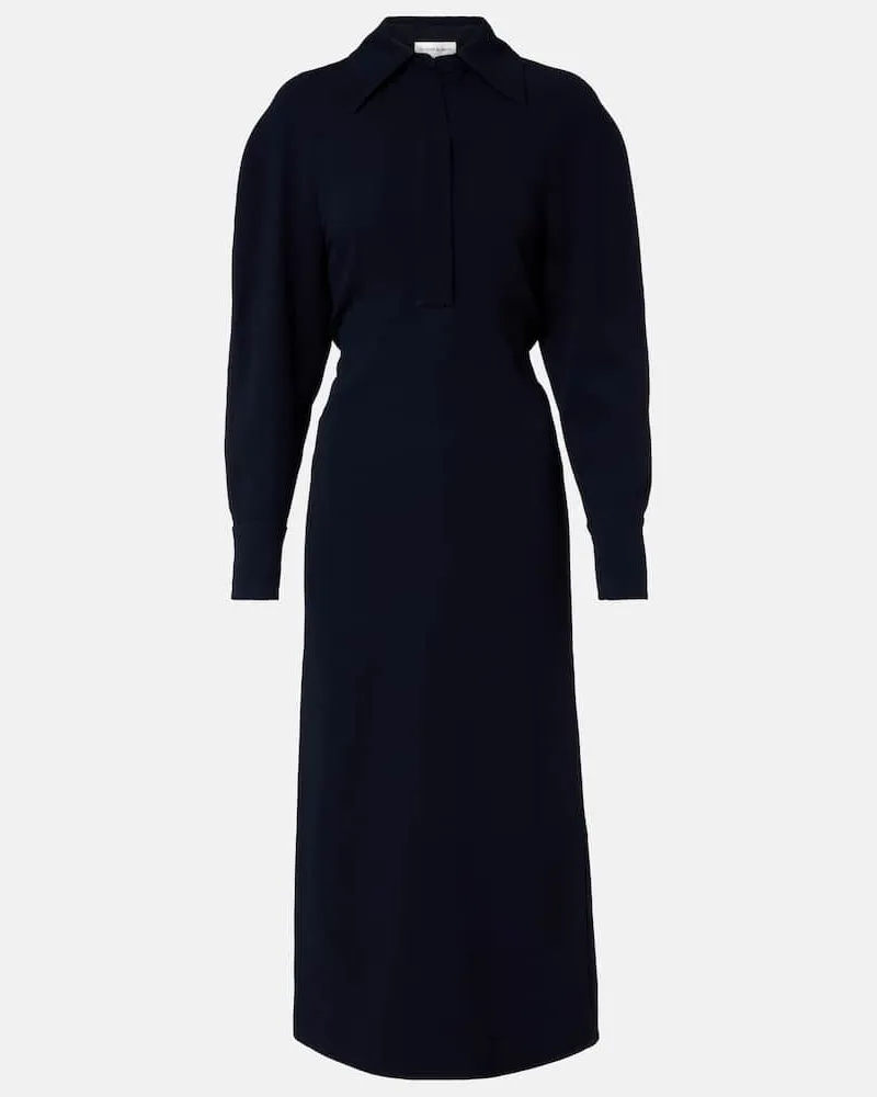 Victoria Beckham Polokleid aus Cady Blau