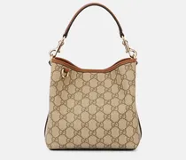 Bucket Bag GG Emblem Small aus Canvas